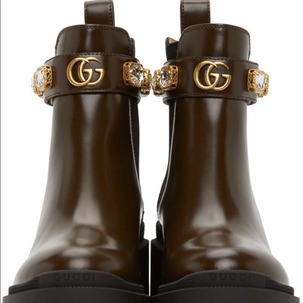 Rare Chocolate Brown Gucci Trip Boot! 100% authentic